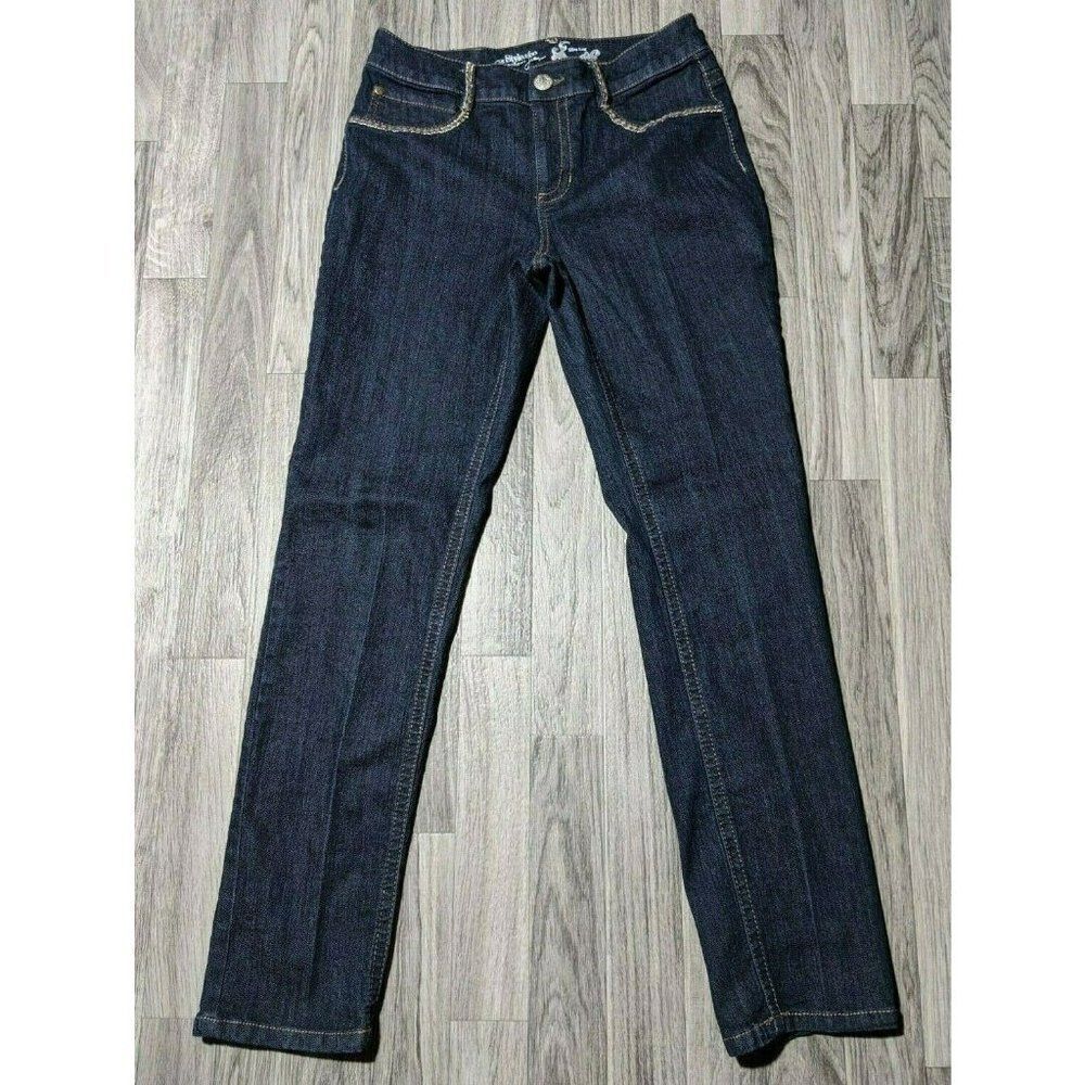 (3/$35) Style & Co Slim Embroidered Studded Jeans